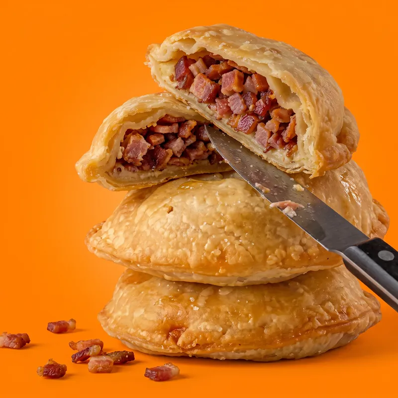 Pastelito de queso con tocineta